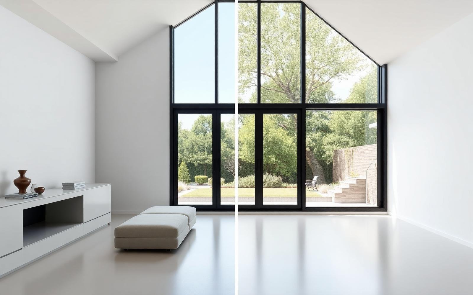 Premium room interior with a large window